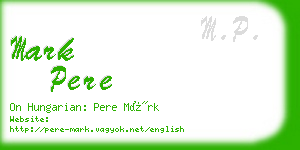 mark pere business card